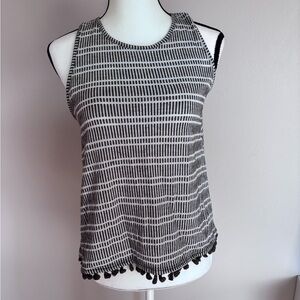 W5 Olive and White Striped Tank Top
